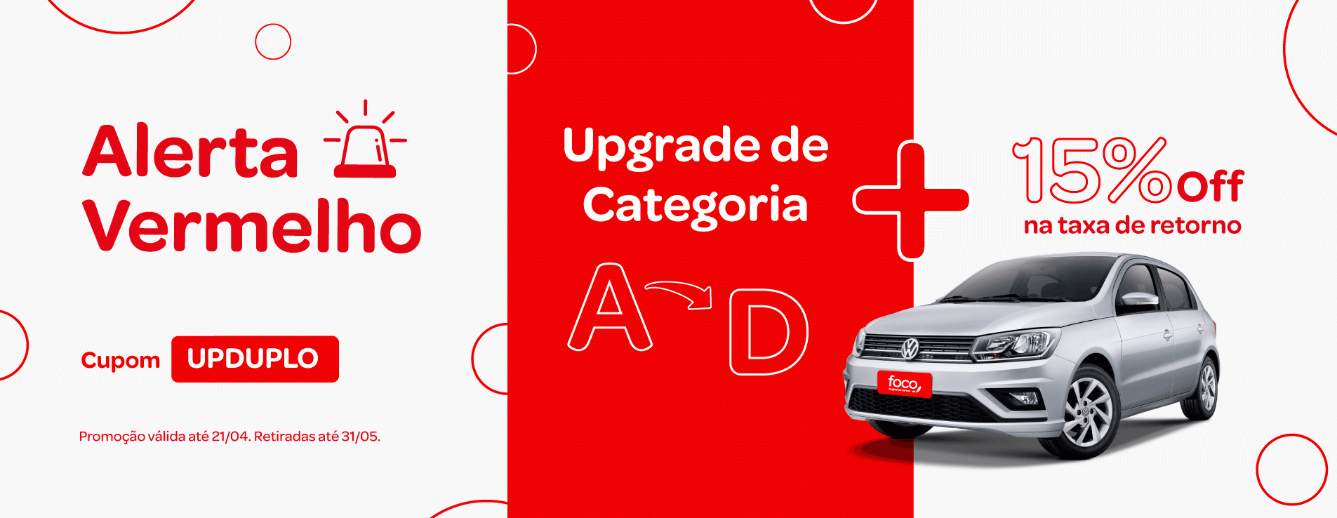 Foco Aluguel de Carros Nós cuidamos de você